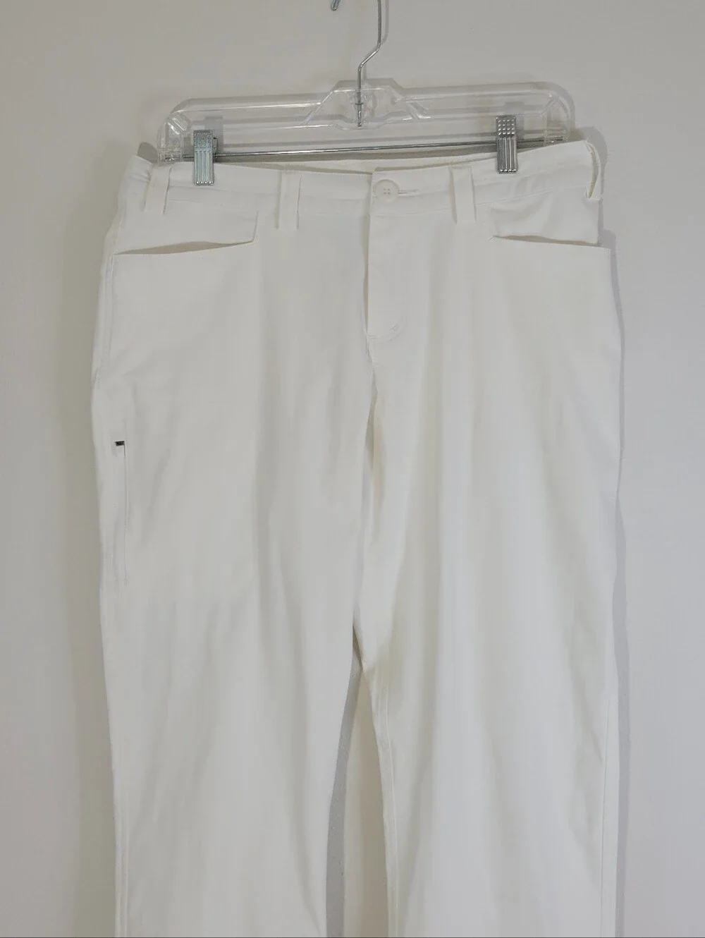 Willit Size 6 Men's White Straight-Leg Pants